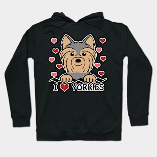 I Love Yorkies Hoodie